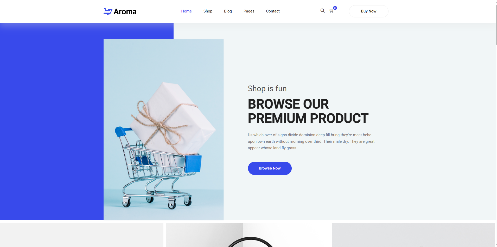 E-commerce website template thumbnail